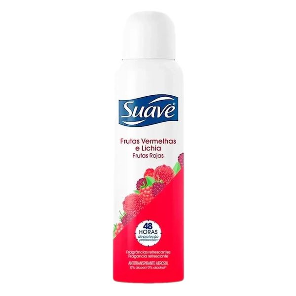 Desodorante Antitranspirante Aerosol Frutas Vermelhas e Lichia Suave Frasco 87g