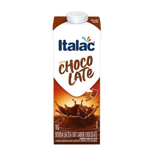 Bebida Láctea UHT ITALAC Chocolate Caixa 1L Bebida Láctea UHT ITALAC Chocolate Caixa 1L