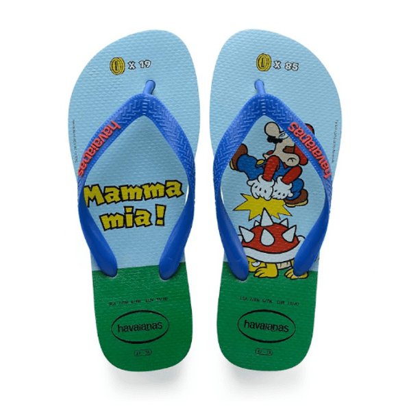 Sandália HAVAIANAS Mario Bros Azul Nº 40 E2 Sandália HAVAIANAS Mario Bros Azul Nº 40 E2