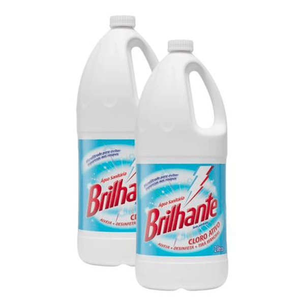 Água Sanitária BRILHANTE Cloro Ativo 2L Água Sanitária BRILHANTE Cloro Ativo 2L