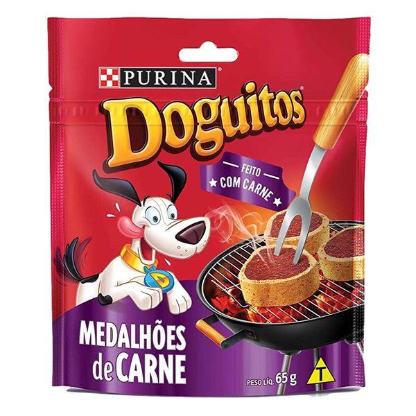 Petisco para Cães DOGUITOS Medalhões de Carne Pacote 65g