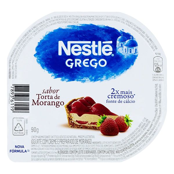 Iogurte Grego Torta de Morango Nestlé Pote 90g
