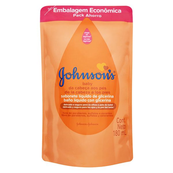 Sabonete Líquido Infantil JOHNSON’S BABY Embalagem 180ml