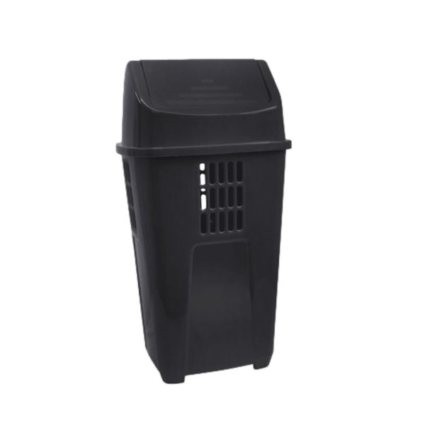 Lixeira PLASVALE Basculante Preto 50L Lixeira PLASVALE Basculante Preto 50L