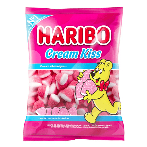 Bala HARIBO Cream Kiss Pacote 100g