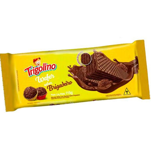 Biscoito TRIGOLINO Wafer Brigadeiro Pacote 115g