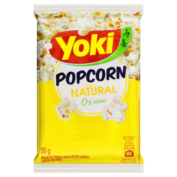 Pipoca Micro YOKI Popcorn Natural Pacote 50g