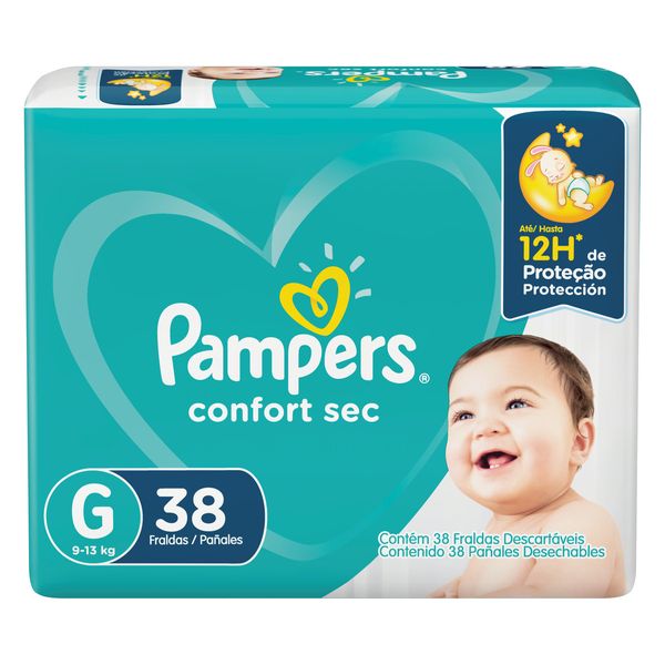 Fralda Descartável Infantil Pampers Confort Sec G Pacote 38un Fralda Descartável Infantil Pampers Confort Sec G Pacote 38un
