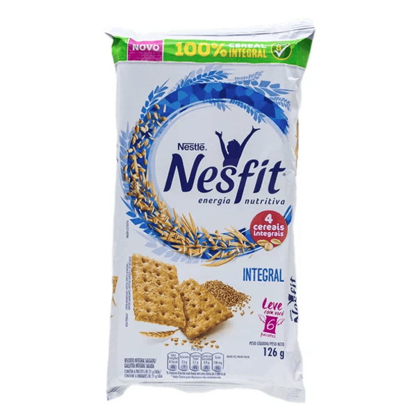 Biscoito Integral Nesfit Nestlé Multipack Bolso Pacote 126g