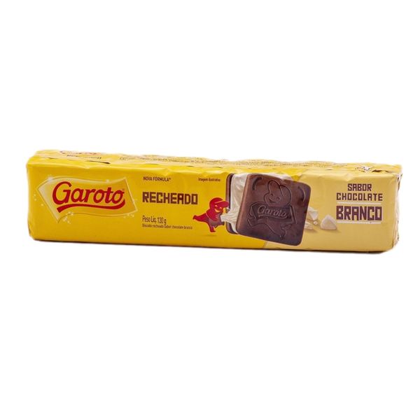 Biscoito Recheado Chocolate Branco GAROTO Pacote 130g