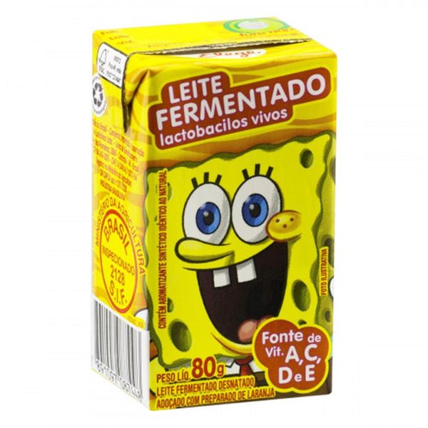 Leite Fermentado Bob Esponja Tradicional Caixa 80g