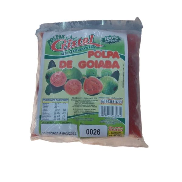 Polpa de Goiaba Cristal Pacote 400g Polpa de Goiaba Cristal Pacote 400g