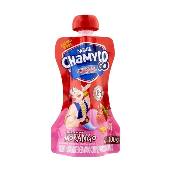 Iogurte Chamyto Go Nestle Morango Garrafinha 100g Iogurte CHAMYTO GO CHAMYTO NESTLE Garrafinha 100g