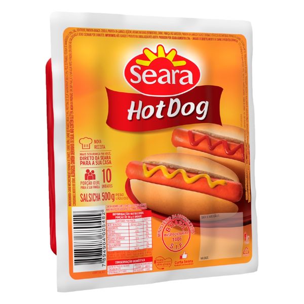 Salsicha Hot Dog Resfriada Seara Pacote 500g