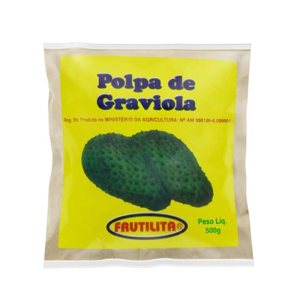 Polpa de Fruta Graviola FRUTILITA Pacote 500g Polpa de Fruta Graviola FRUTILITA Pacote 500g
