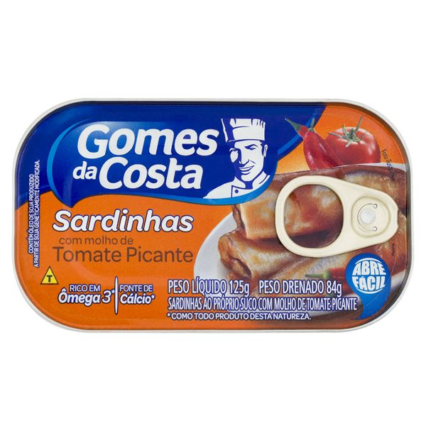 Sardinha ao Molho de Tomate Picante GOMES DA COSTA Lata 84g