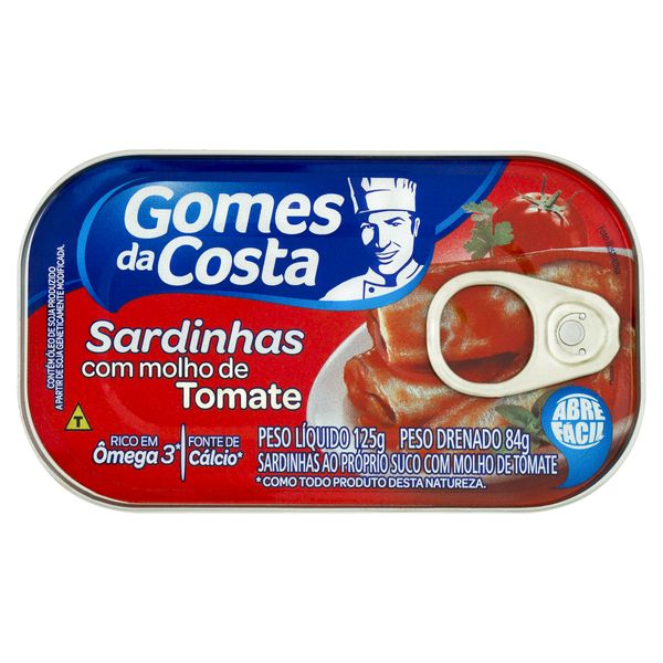 Sardinha GOMES DA COSTA Com Molho de Tomate Lata 84g