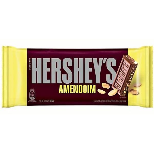 Chocolate HERSHEY'S Amendoim Tablete 85g Chocolate HERSHEY'S Amendoim Tablete 85g
