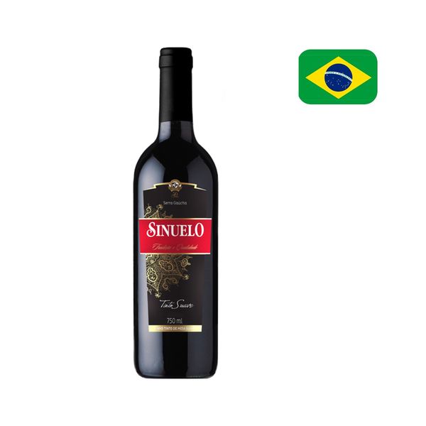 Vinho Brasileiro Tinto Suave SINUELO Garrafa 750ml
