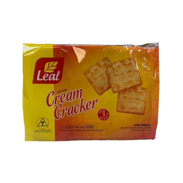 Biscoito Cream Cracker LEAL Tradicional Pacote 360g