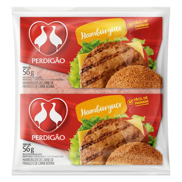 Hambúrguer PERDIGÃO de Carne de Frango e Bovina Pacote 56g