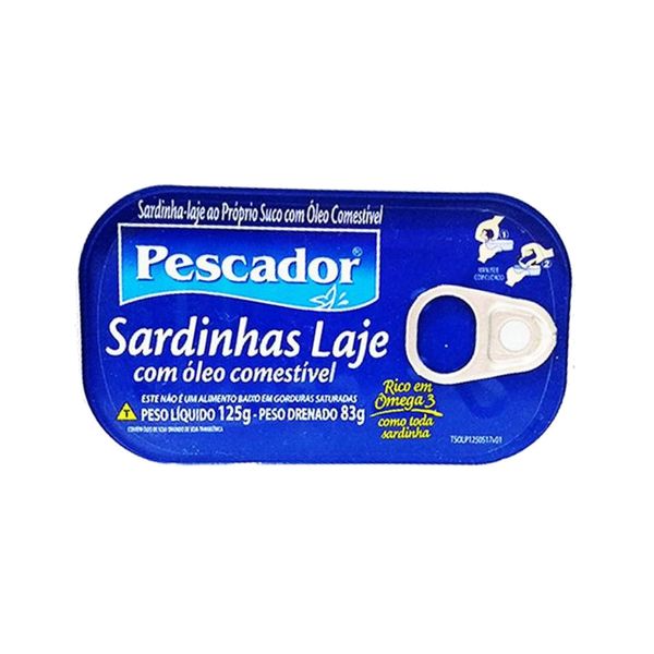 Sardinha Laje PESCADOR com Óleo Comestível Lata 125g