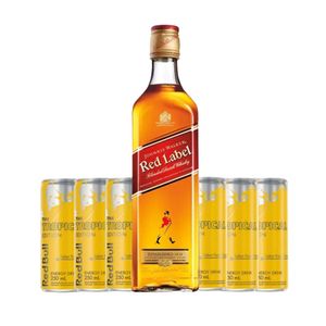 Kit-Whisky-JONNIE-WALKER-Red-Label---Energetico-RED-BULL-Frutas-Tropicais