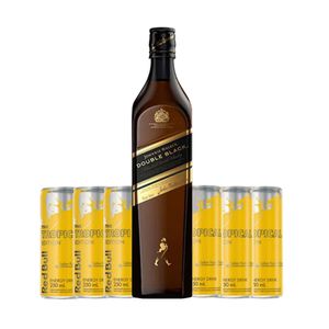 Kit Whisky JOHNNIE WALKER Double Black Label 1L 1un & Energético RED BULL Frutas Tropicais