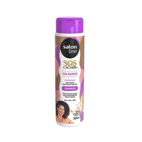 Shampoo SALON LINE S.O.S Cachos Colágeno frasco 300ml