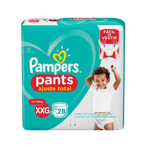 Fralda Descartável Infantil PAMPERS Pants XXG pacote 28un