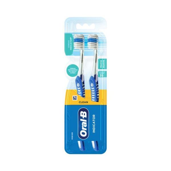 Escova Dental Oral-B Indicator PLUS 35 Macia Pack 2un