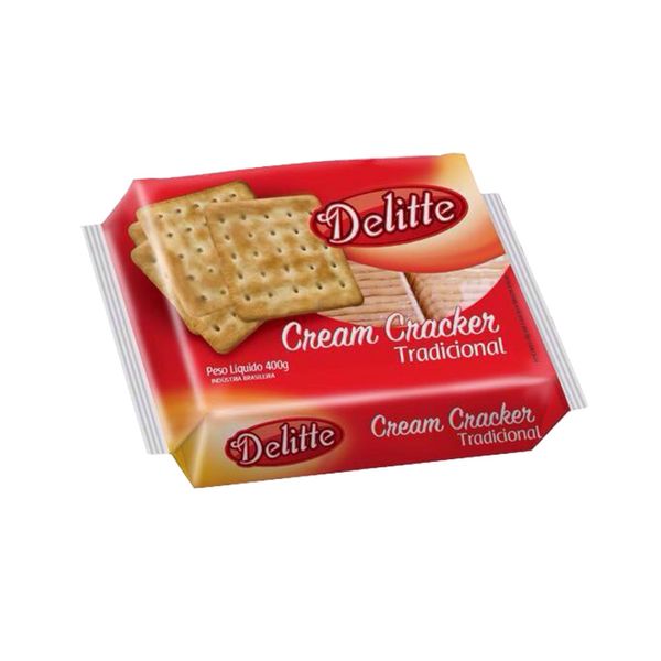 Biscoito Cream Cracker DELITTE Tradicional Pacote 350g