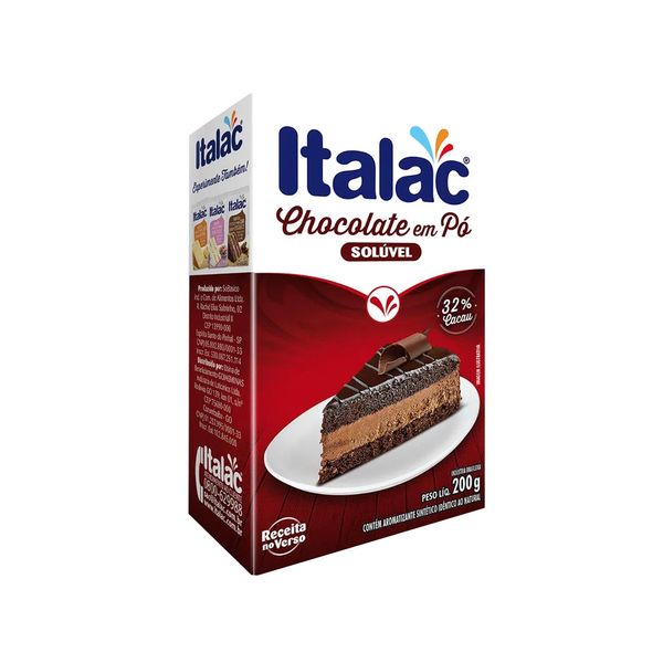 Chocolate em Pó Solúvel ITALAC Caixa 200g