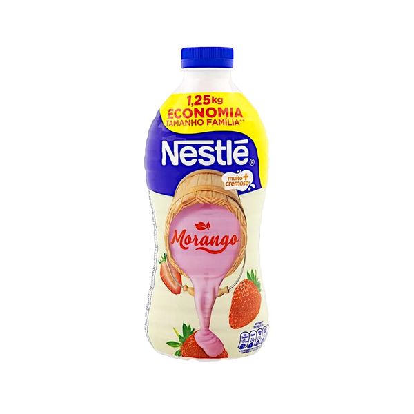 Iogurte Desnatado NESTLÉ Morango Garrafa 1,25kg