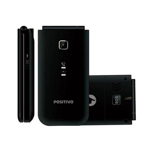 Celular POSITIVO Flip Dual Sim P50 Feature Preto