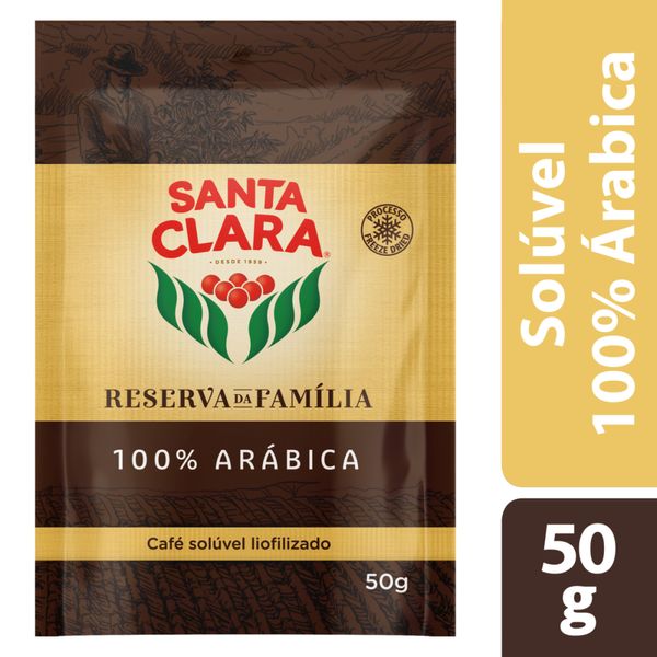 Café Solúvel Liofilizado SANTA CLARA Reserva da Família Sachê 50g