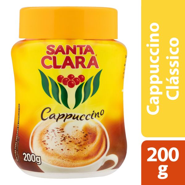 Cappuccino Solúvel Santa Clara Clássico Pote 200G