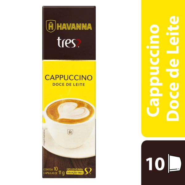 Cápsula de Café Havanna 3 CORAÇÕES Cappuccino Doce de Leite Caixa 10un