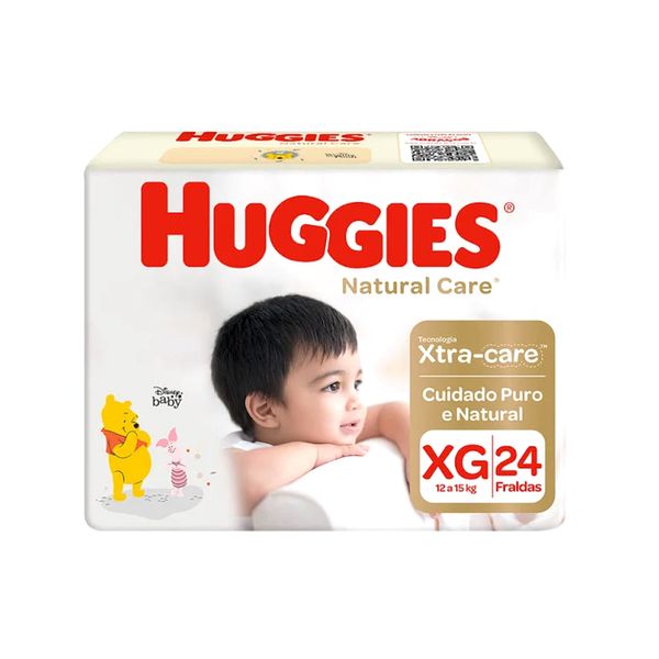 Fralda Descartável Infantil HUGGIES Natural Care XG pacote 24un