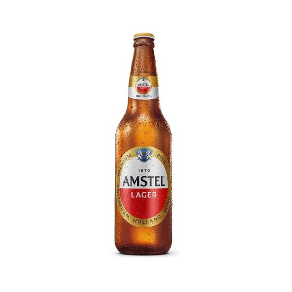 Cerveja Lager AMSTEL Garrafa 600ml Cerveja Lager AMSTEL Garrafa 600ml
