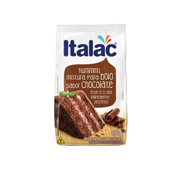 Mistura Para Bolo Sabor Chocolate ITALAC Pacote 400g