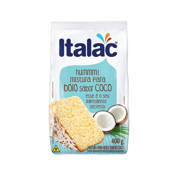 Mistura Para Bolo Sabor Coco ITALAC Pacote 400g