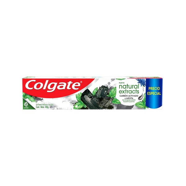 Creme Dental COLGATE Natural Extracts Carvão Ativado e Menta caixa 180g