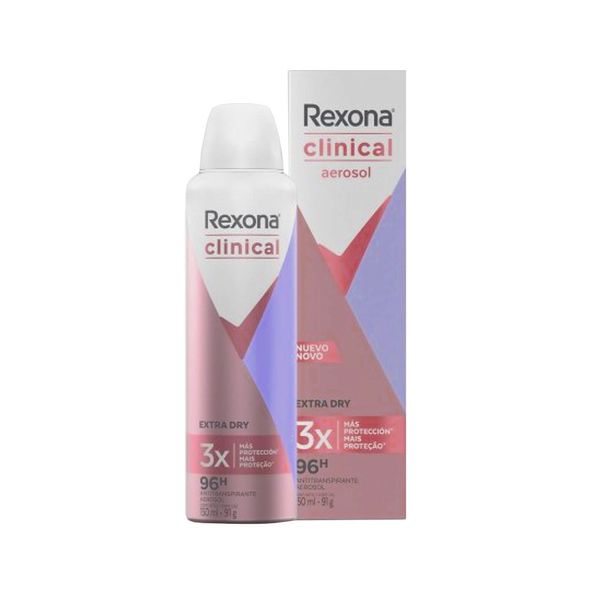 Desodorante Aerossol REXONA Clinical Extra Dry Spray 150ml