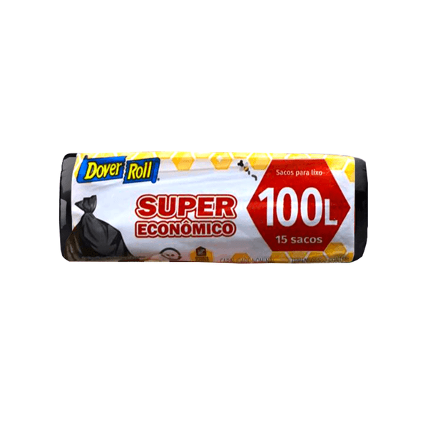 Saco Para Lixo DOVER ROLL Super Econômico 100L pacote 15un