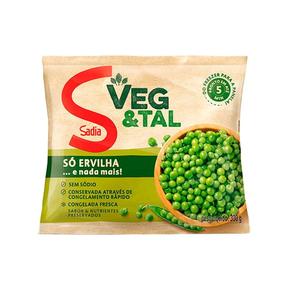 Ervilha Vegetal SADIA Veg & Tal congelada pacote 300g Ervilha Vegetal SADIA Veg & Tal congelada pacote 300g