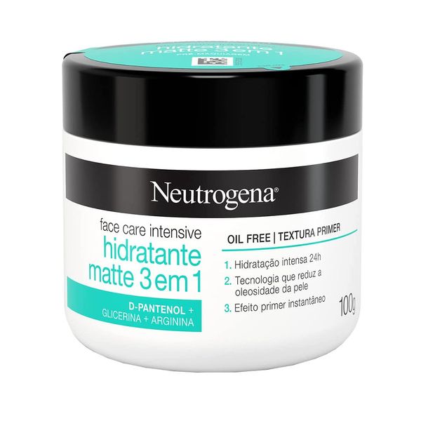 Creme Facial Neutrogena Care Intensive Hidratante Matte 3 em 1 Pote 100g