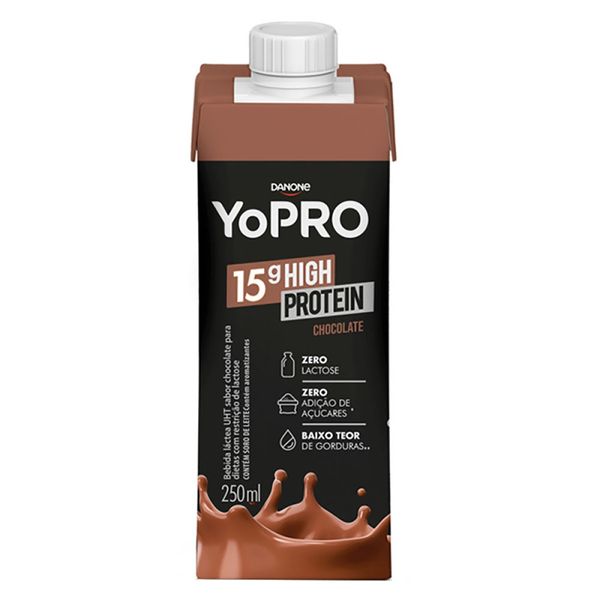 Bebida Láctea UHT Danone YOPRO Protein Chocolate Caixa 250ml