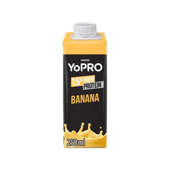 Bebida Láctea YOPRO UHT Sabor Banana 15g de proteínas Caixa 250ml