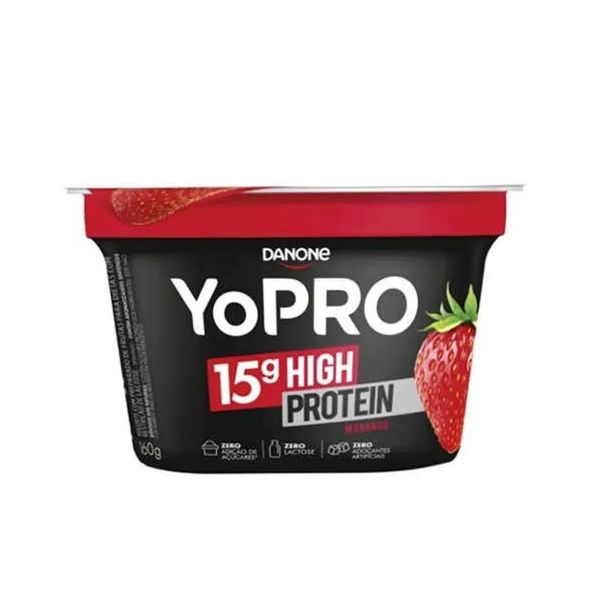 Iogurte YOPRO DANONE 15g de Proteína Morango Pote 160g